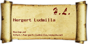 Hergert Ludmilla névjegykártya